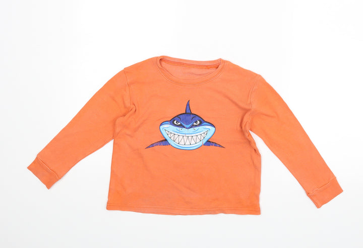 Preworn Boys Orange Pullover T-Shirt