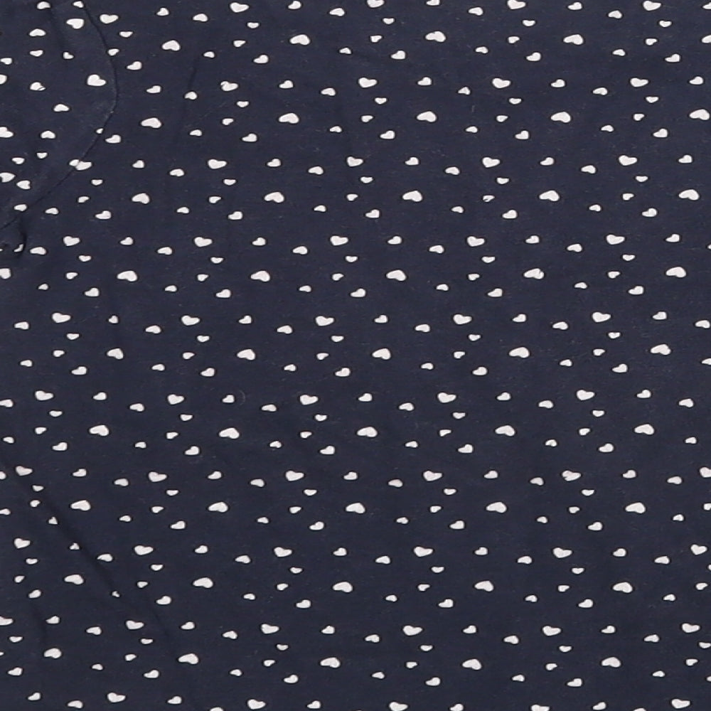 Primark Girls Blue Polka Dot  Basic T-Shirt Size 4-5 Years  - Be Happy