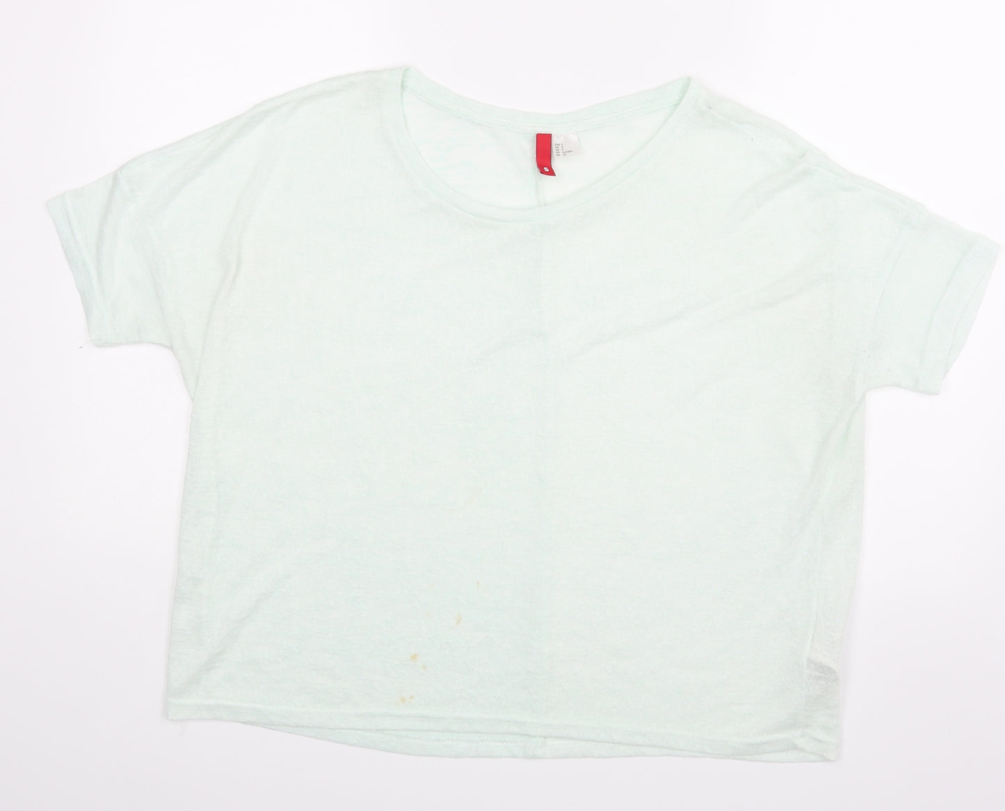 H&M Womens Green  Velour Basic Blouse Size S