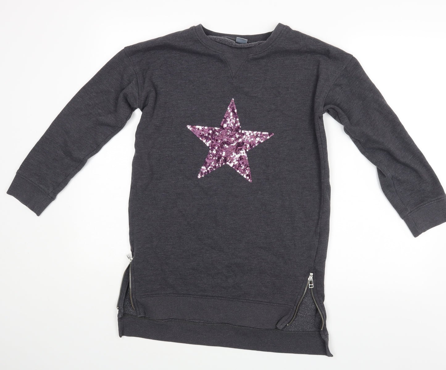 NEXT Girls Grey   Jumper Dress  Size 12 Years