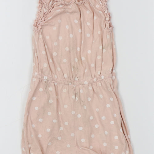 H&M Girls Pink Polka Dot  Romper One-Piece Size 18-24 Months