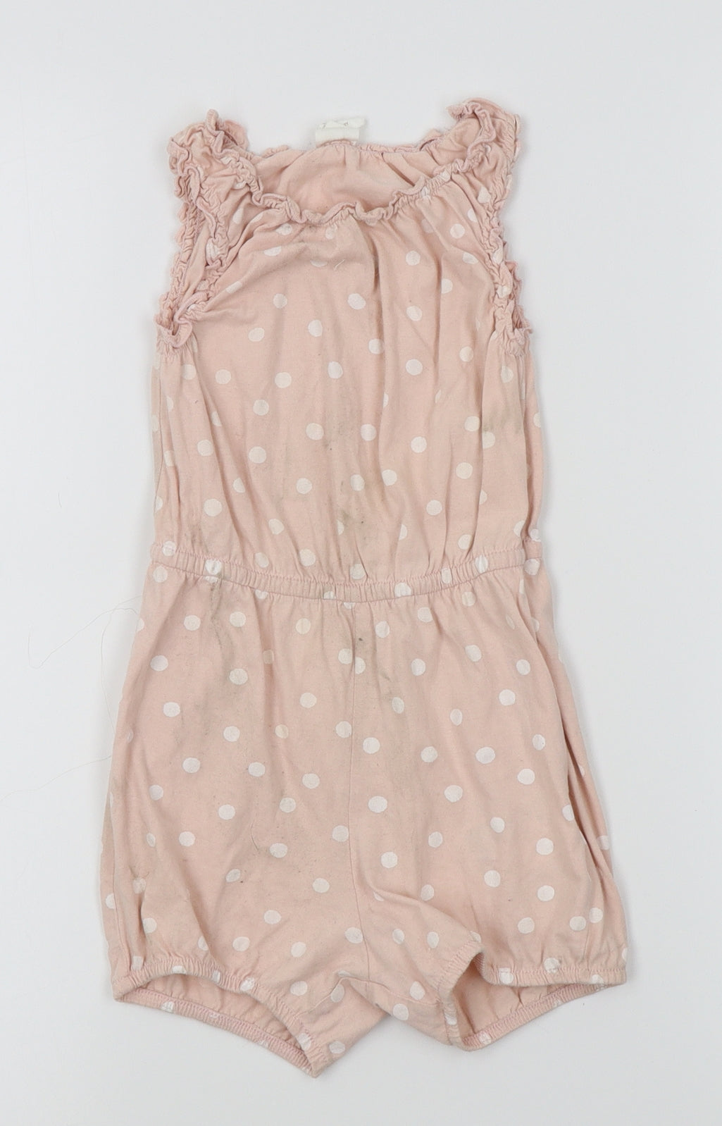 H&M Girls Pink Polka Dot  Romper One-Piece Size 18-24 Months