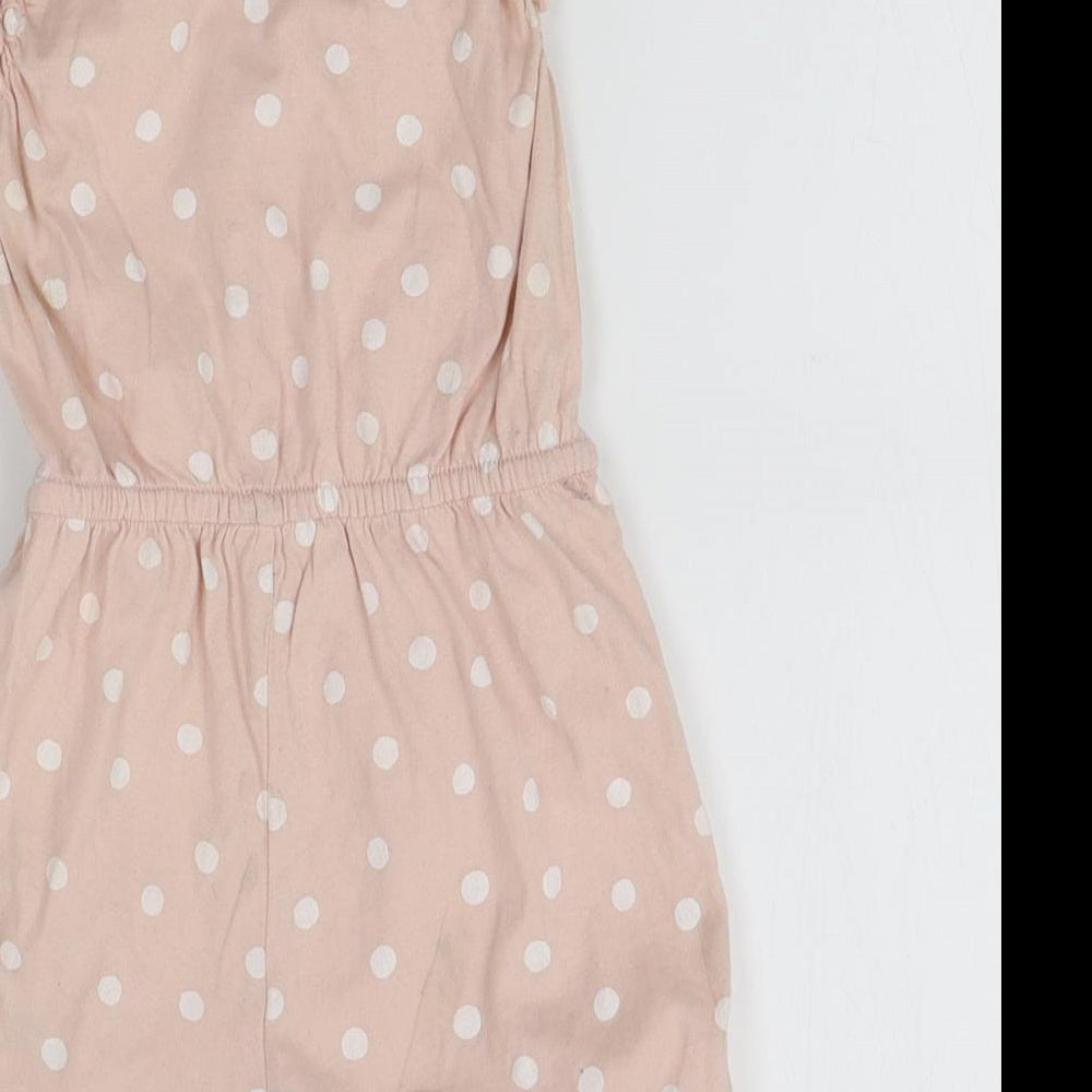 H&M Girls Pink Polka Dot  Romper One-Piece Size 18-24 Months