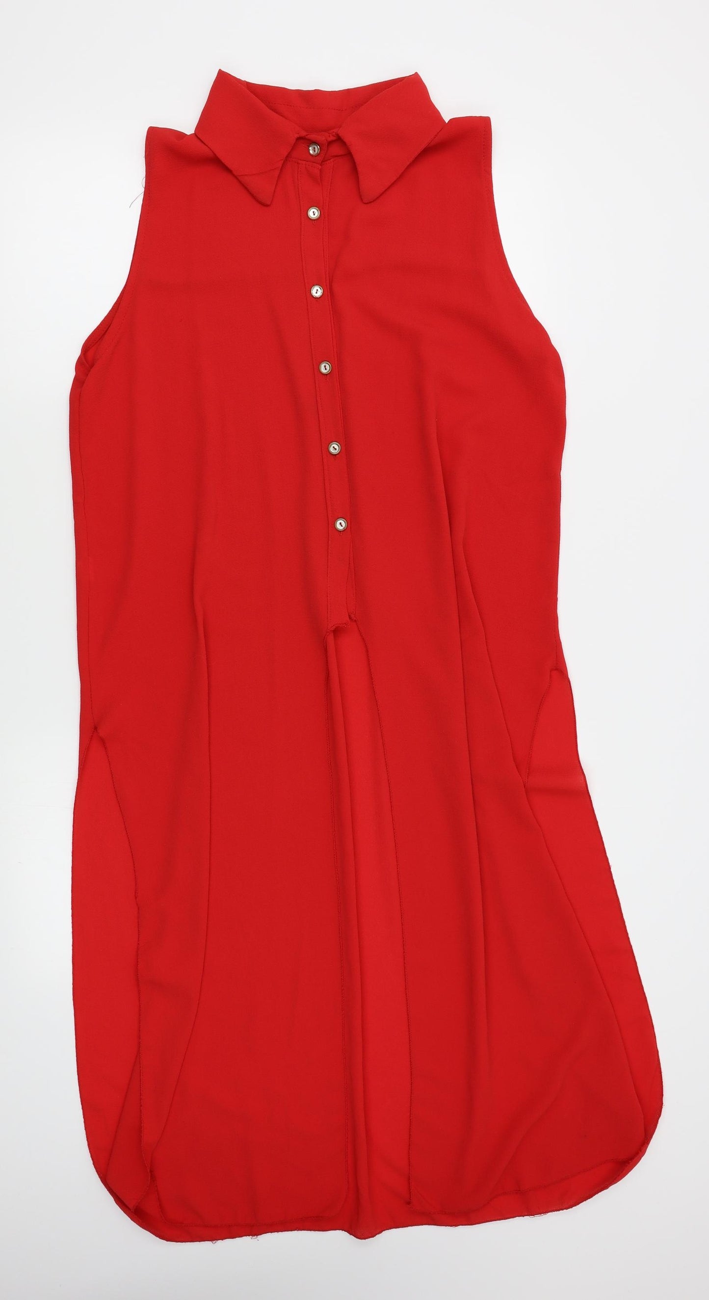 Made in Italy Womens Red   Cardigan Jumper One Size  - side slits