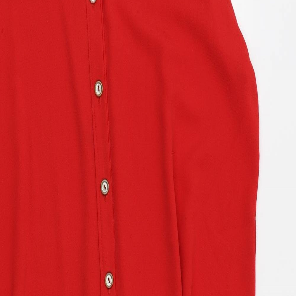 Made in Italy Womens Red   Cardigan Jumper One Size  - side slits