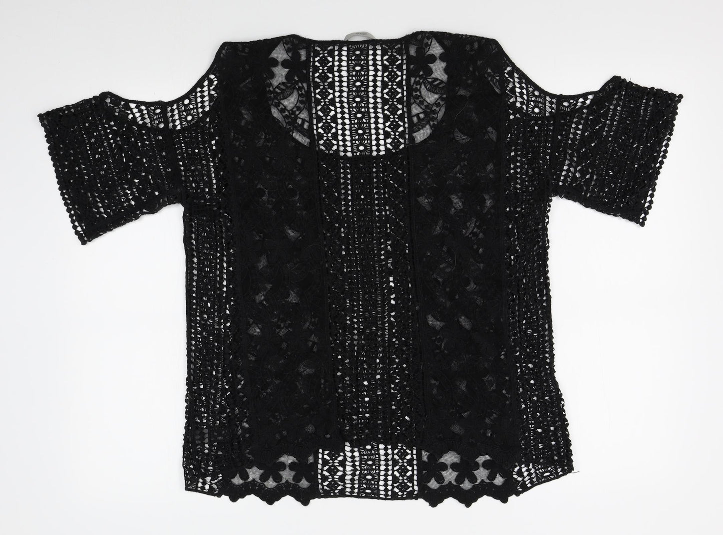 George Womens Black   Basic T-Shirt Size 14