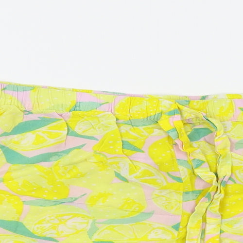Primark Womens Yellow   Mom Shorts Size XL - lemons