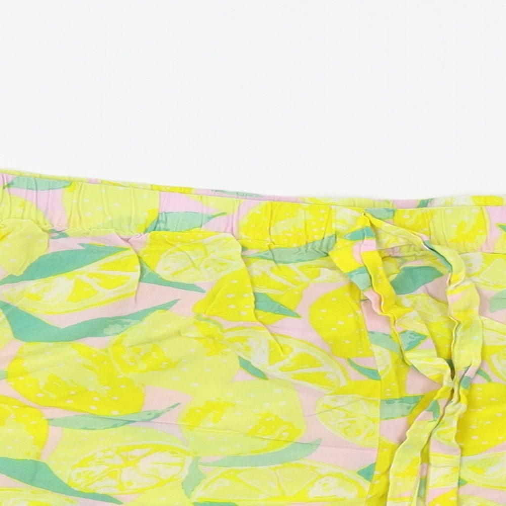 Primark Womens Yellow   Mom Shorts Size XL - lemons