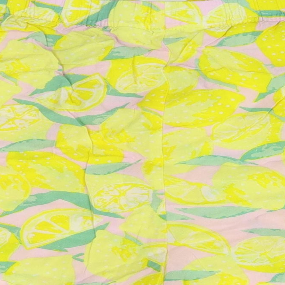 Primark Womens Yellow   Mom Shorts Size XL - lemons