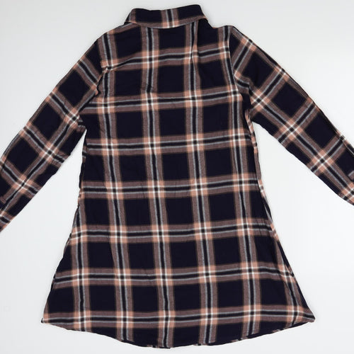 Papaya Womens Black Plaid  T-Shirt Dress  Size 10