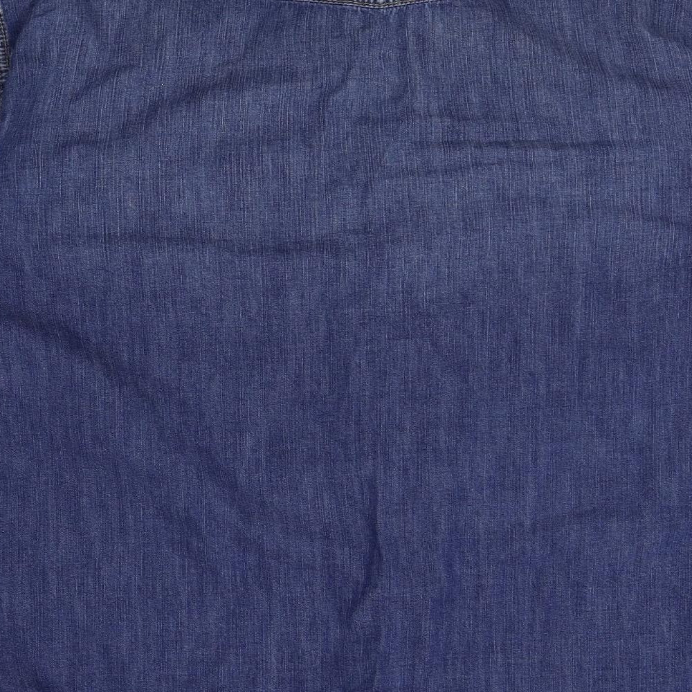 Bershka Mens Blue    Button-Up Size XL