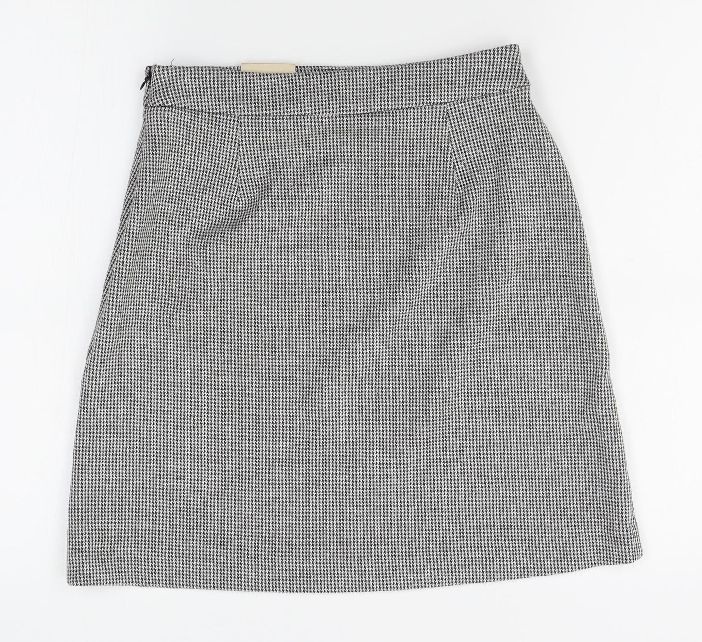 TU Womens Grey Check  Straight & Pencil Skirt Size 8
