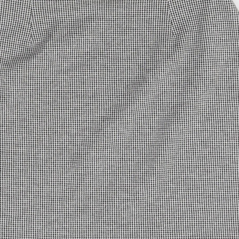 TU Womens Grey Check  Straight & Pencil Skirt Size 8
