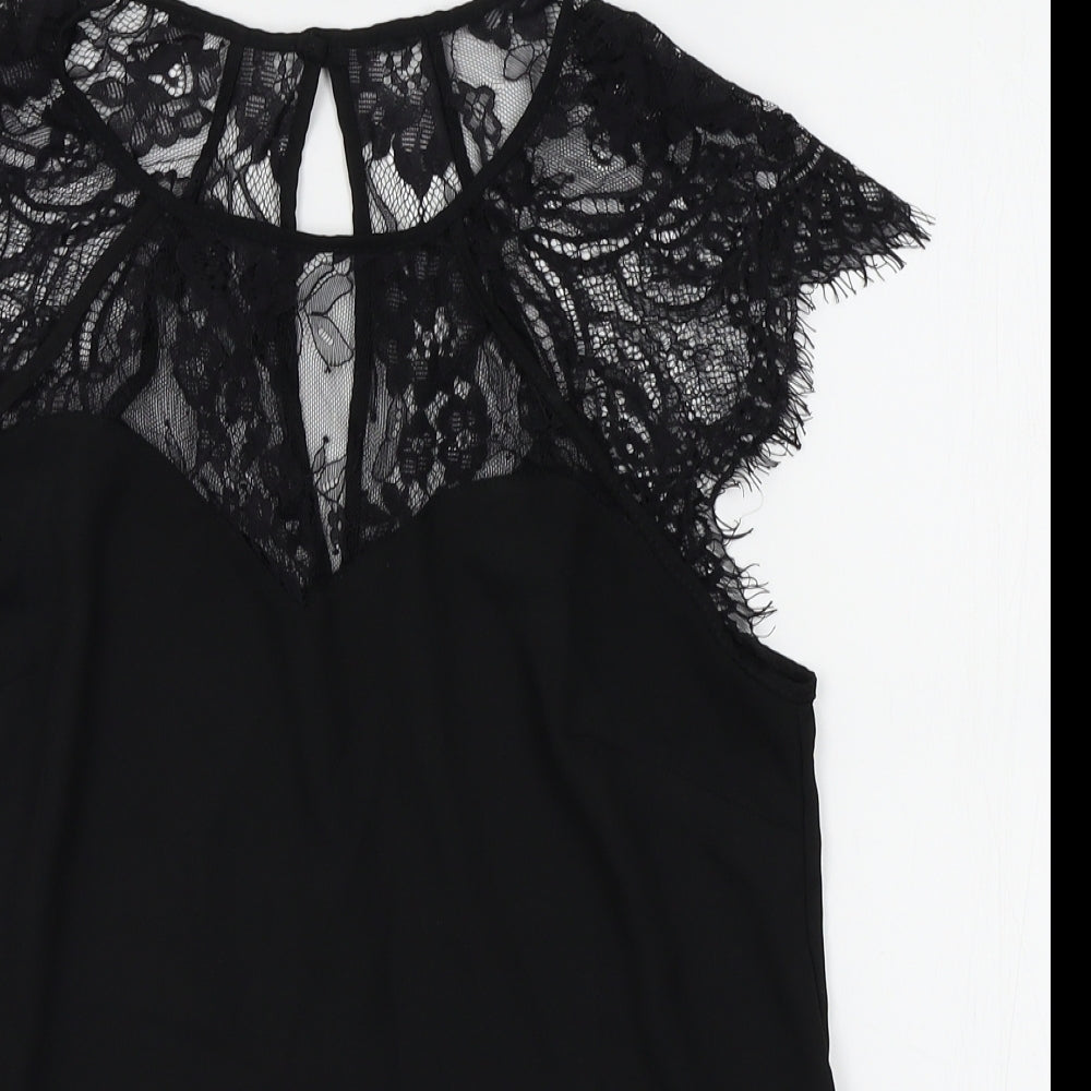 Lipsy Womens Black   Basic Blouse Size M