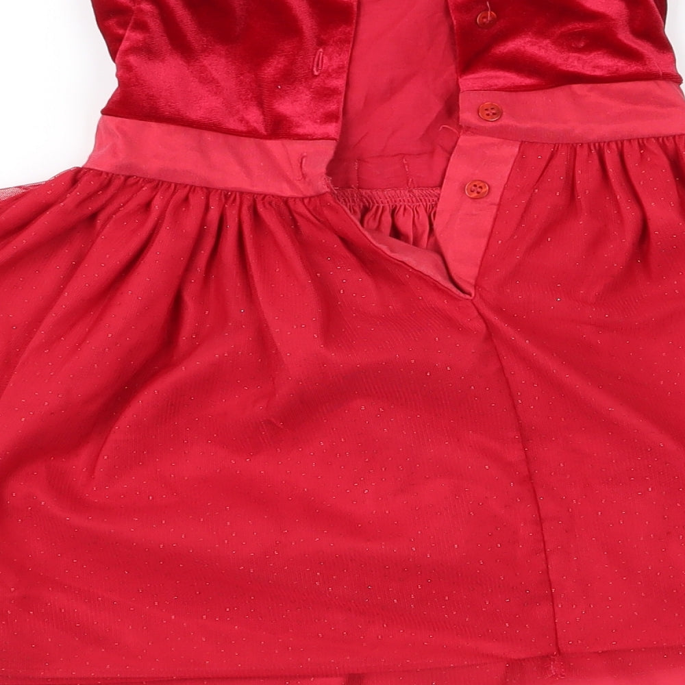 Mini Club Baby Girls Red   A-Line  Size 6-9 Months