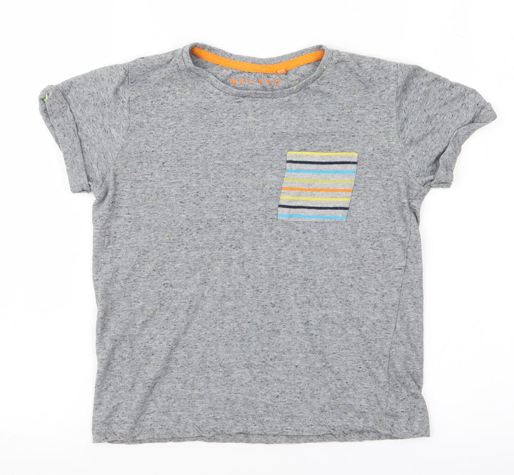 Nutmeg Boys Grey Spotted Pullover T-Shirt Size 6-7 Years