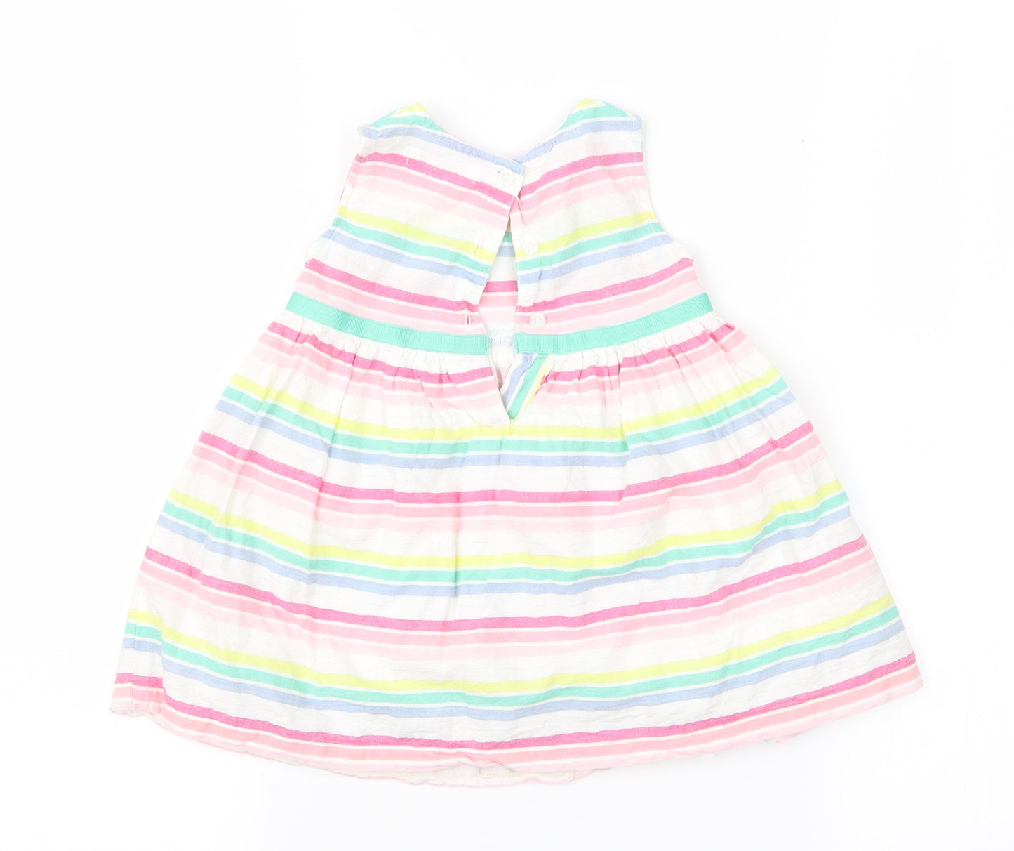 Baby M&Co Girls Multicoloured Striped  A-Line  Size 6-9 Months