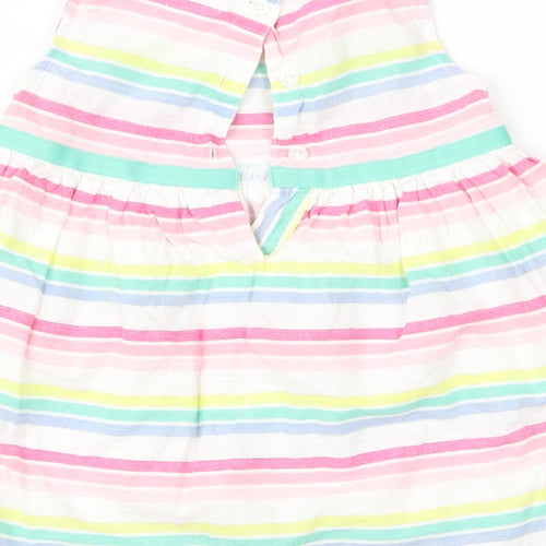 Baby M&Co Girls Multicoloured Striped  A-Line  Size 6-9 Months