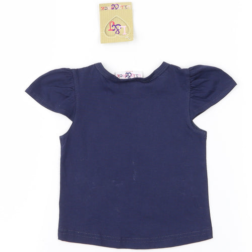 Lily & Jack Girls Blue Animal Print  Pullover Blouse Size 6-9 Months  - Under the Sea