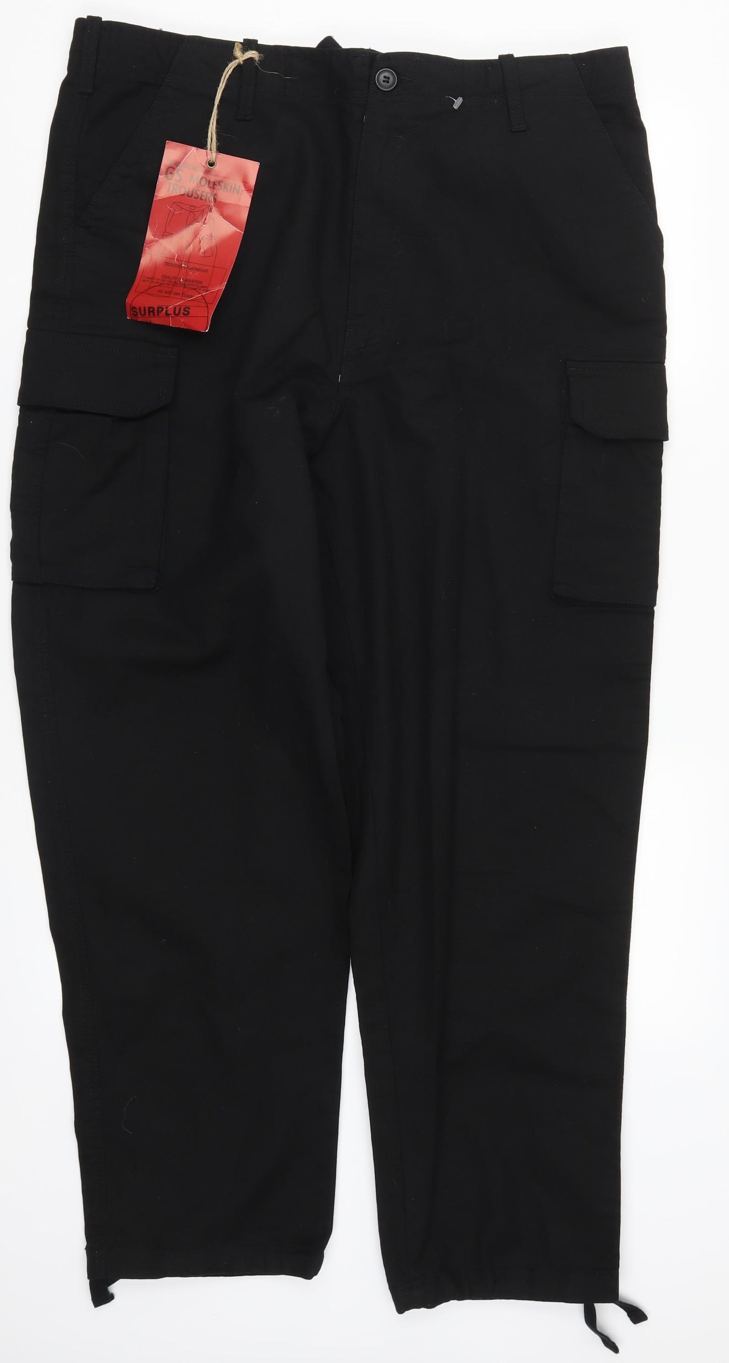 GS Mens Black   Carpenter Trousers Size L L30 in