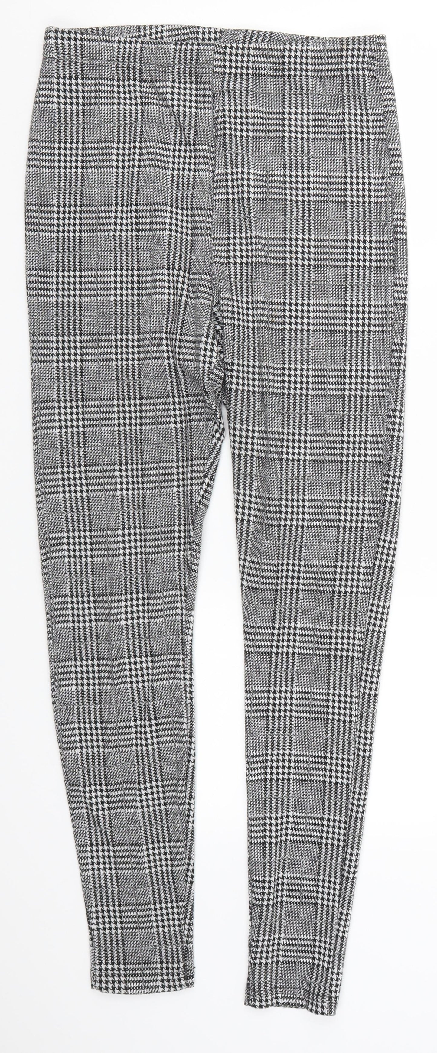 Papaya Womens Grey Houndstooth  Carrot Leggings Size 12 L28.5 in