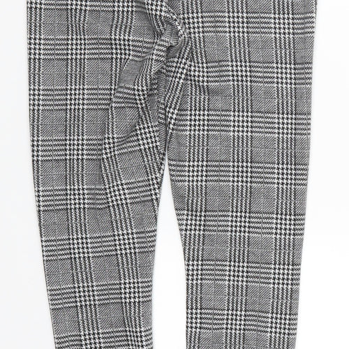 Papaya Womens Grey Houndstooth  Carrot Leggings Size 12 L28.5 in