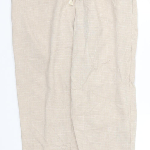 PRETTYLITTLETHING Womens Beige   Trousers  Size 8 L24.5 in