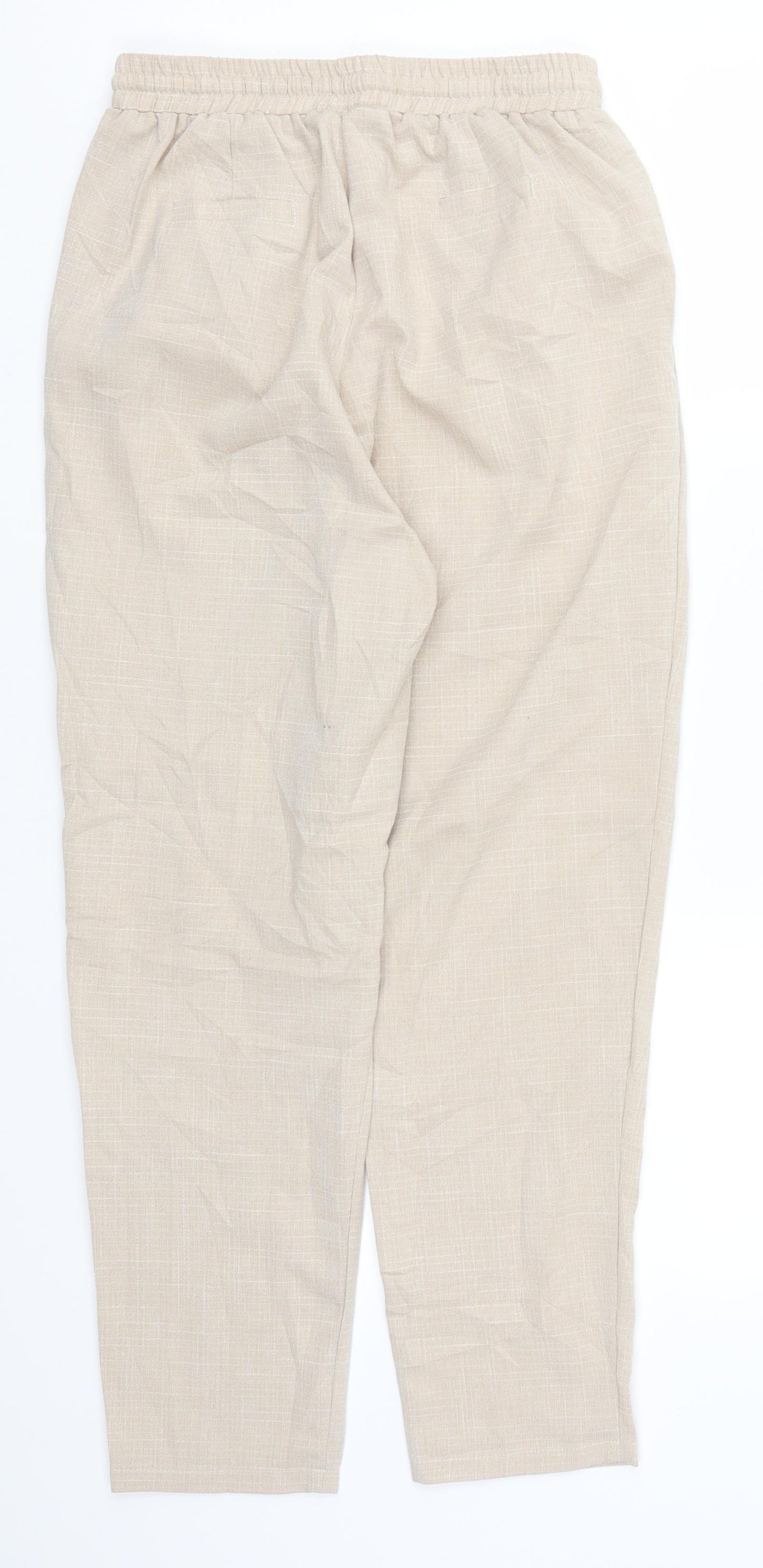 PRETTYLITTLETHING Womens Beige   Trousers  Size 8 L24.5 in