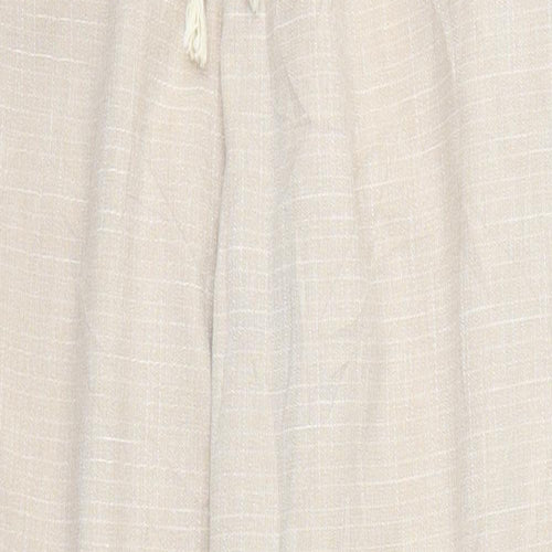 PRETTYLITTLETHING Womens Beige   Trousers  Size 8 L24.5 in