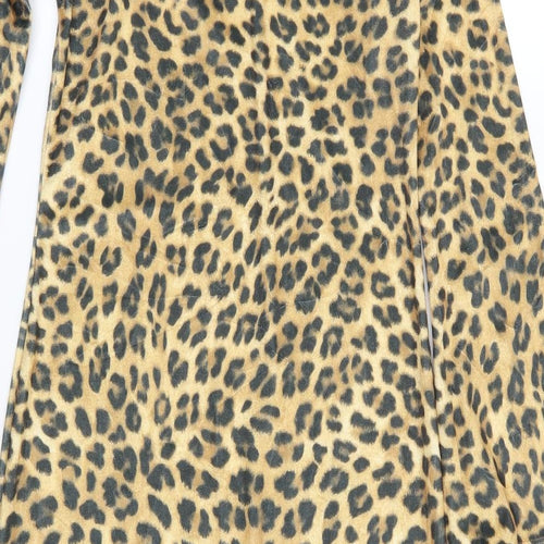Zibi London Womens Brown Animal Print  Bodycon  Size M