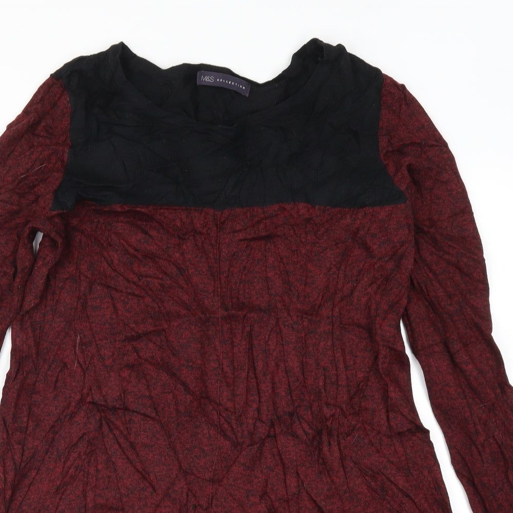Marks and Spencer Womens Red   Jumper Dress  Size 14