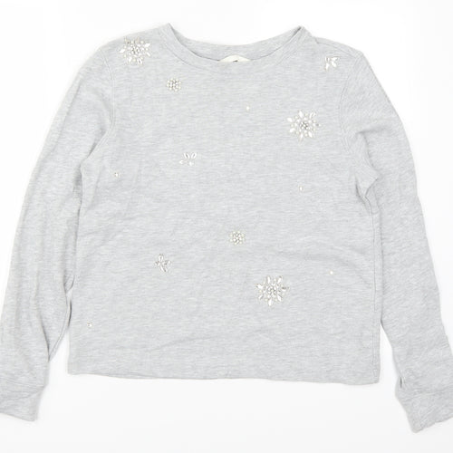 H&M Womens Grey   Pullover Sweatshirt Size XS