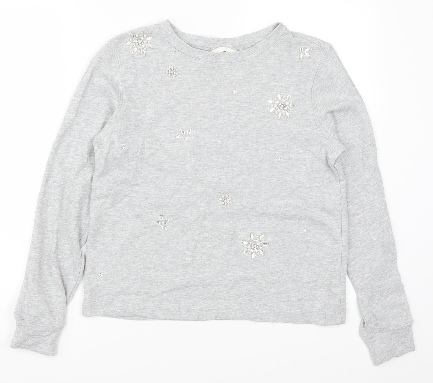 H&M Womens Grey   Pullover Sweatshirt Size XS