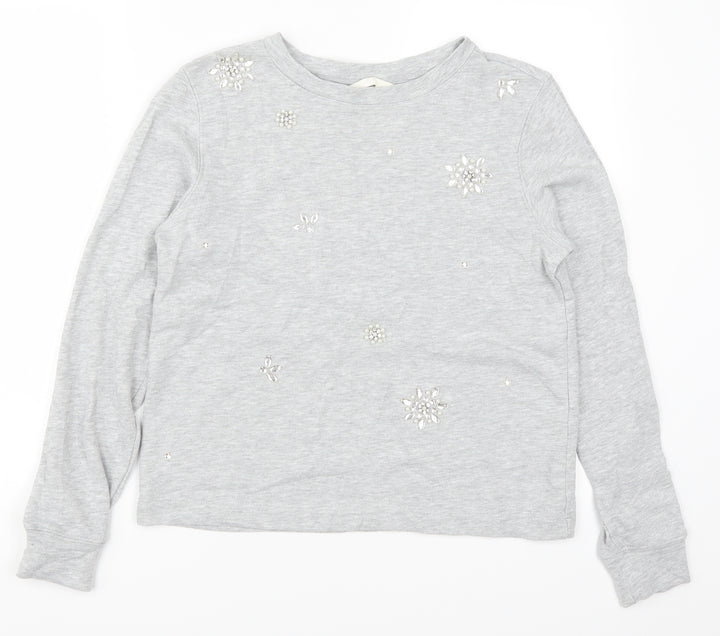 H&M Womens Grey   Pullover Sweatshirt Size XS