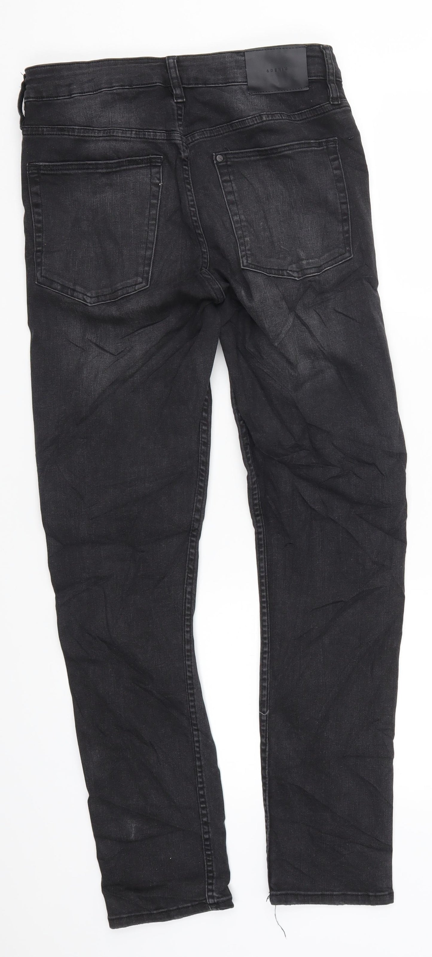 H&M Boys Grey  Denim Skinny Jeans Size 13-14 Years - Distressed Look