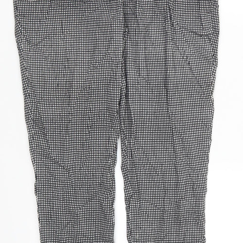 New Look Womens Grey Check  Trousers  Size 14 L27 in