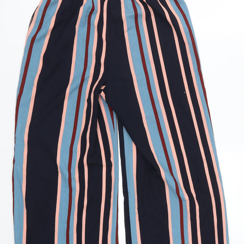 Primark Womens Blue Striped  Trousers  Size 8 L23.5 in