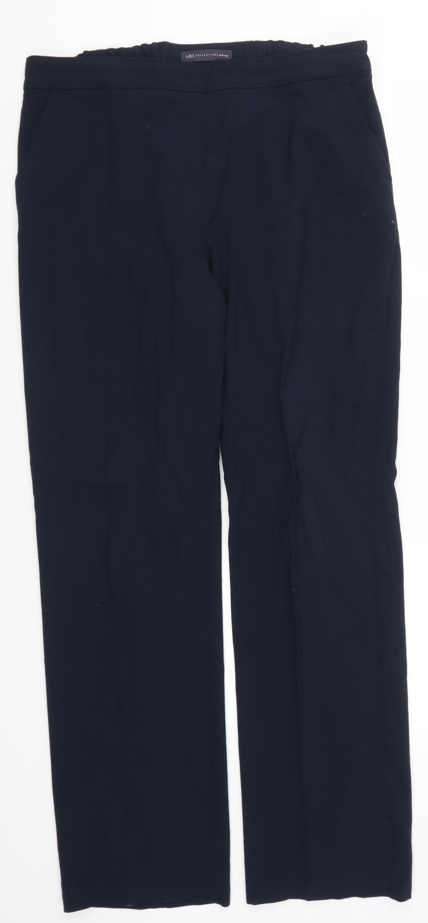 Marks and Spencer Womens Blue   Trousers  Size 14 L30.5 in