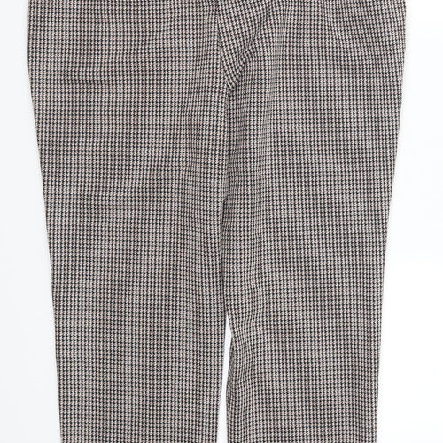 Papaya Womens Brown Geometric  Trousers  Size 14 L26 in