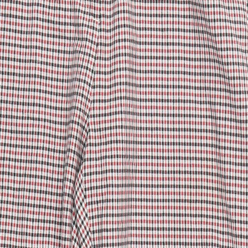 Marks and Spencer Womens Red Check  Trousers  Size 16 L26 in
