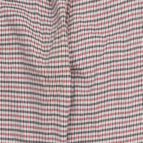 Marks and Spencer Womens Red Check  Trousers  Size 16 L26 in