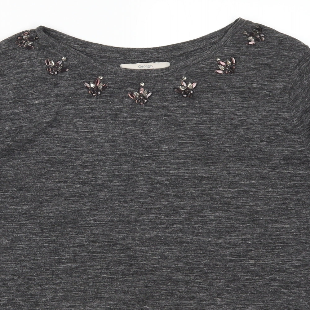 George Womens Grey   Basic T-Shirt Size 16