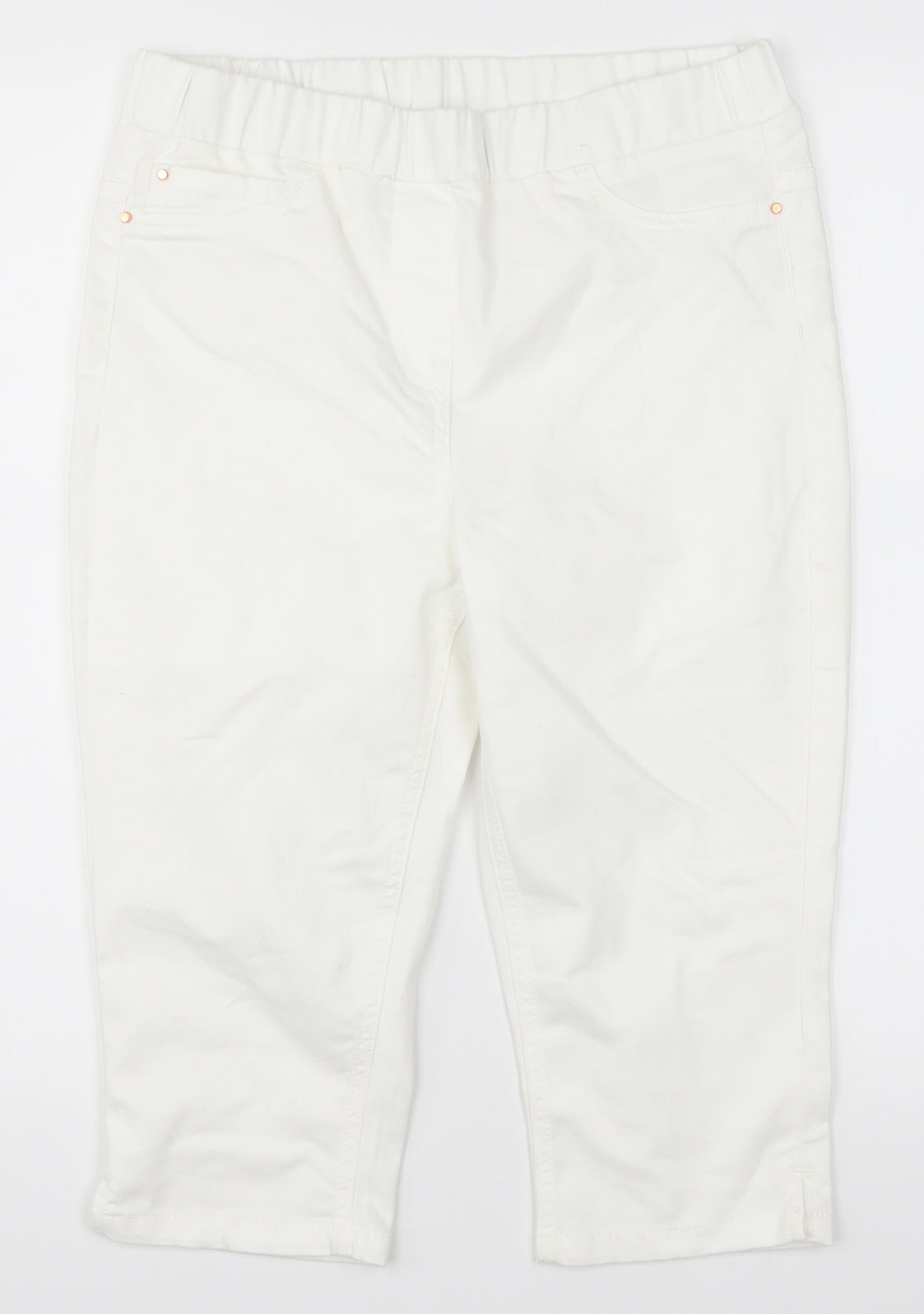 George Womens White  Denim Cropped Jeans Size 10