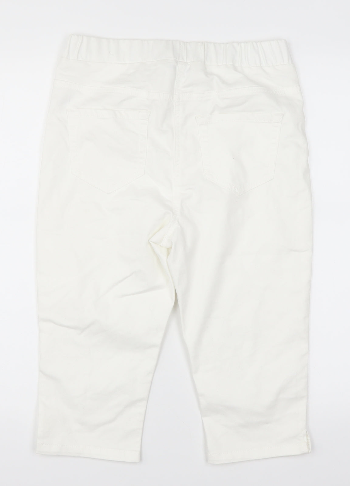 George Womens White  Denim Cropped Jeans Size 10