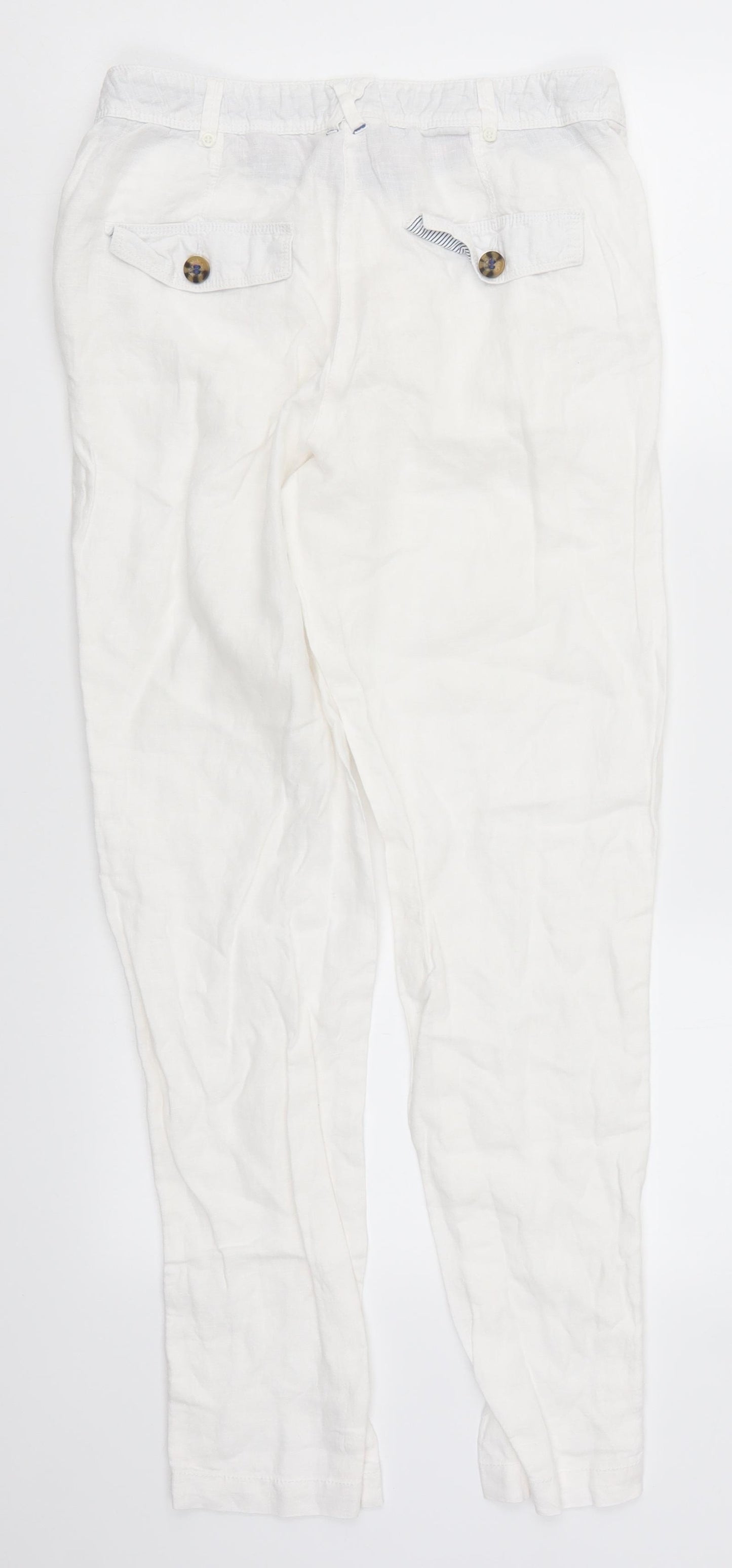 Matalan Womens White   Trousers  Size 8 L28 in