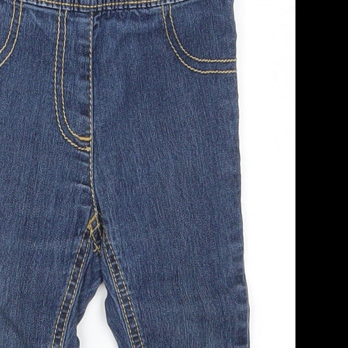 NEXT Girls Blue  Denim Capri Jeans Size 6-9 Months