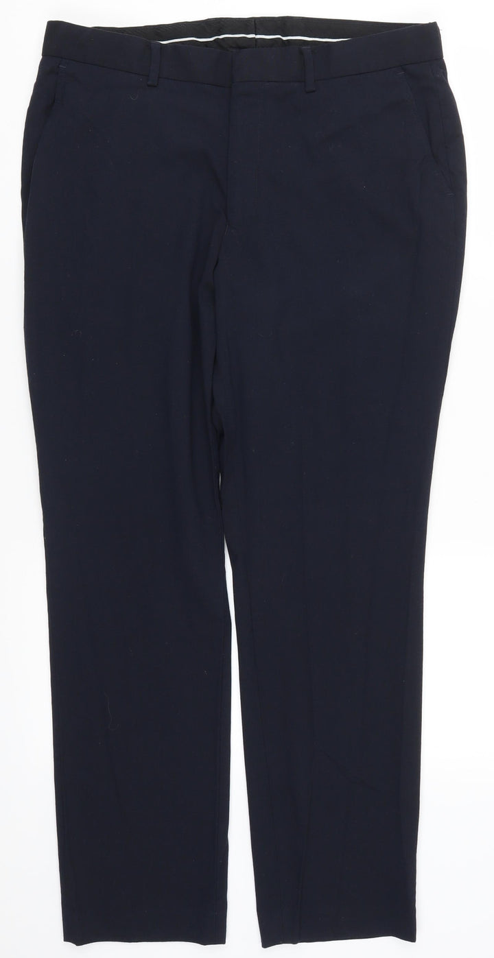New Look Mens Blue Trousers Size 36 L32 in