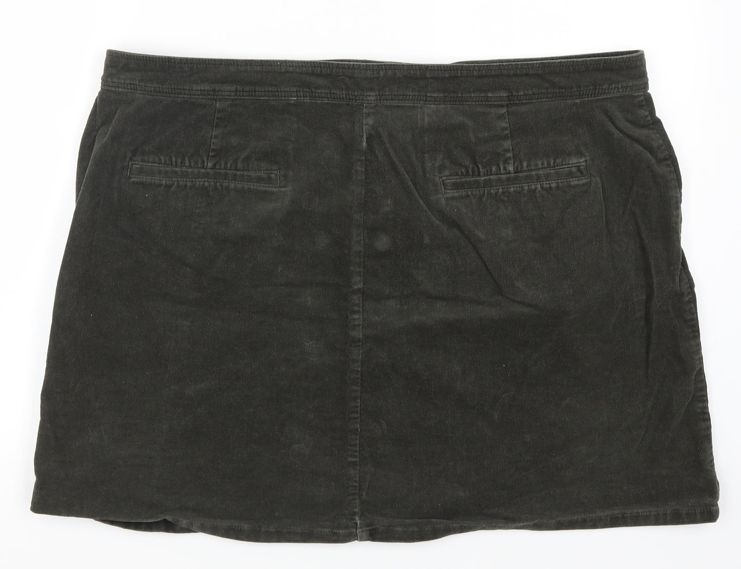 Marks and Spencer Womens Green  Corduroy Mini Skirt Size 20