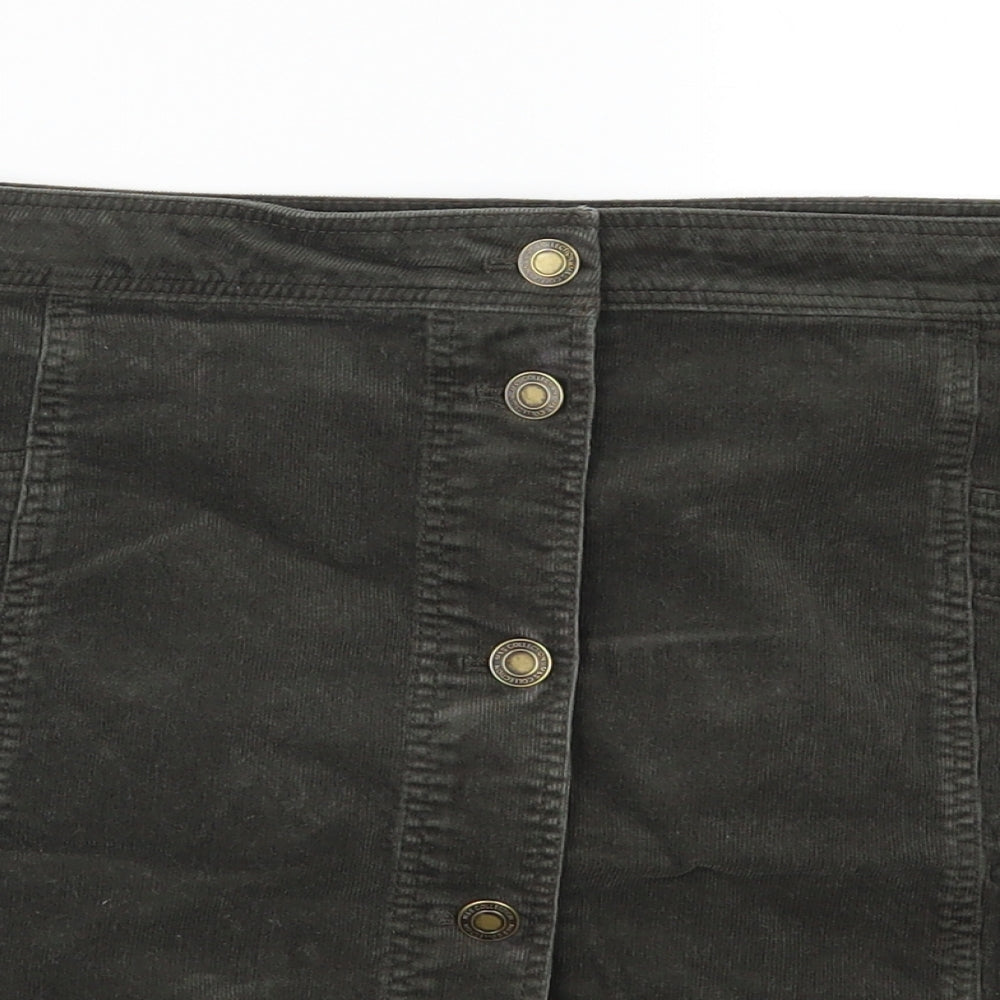 Marks and Spencer Womens Green  Corduroy Mini Skirt Size 20