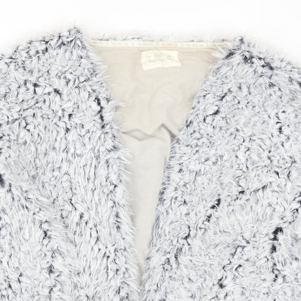 F&F Womens Grey Solid  Kimono Pyjama Top Size S